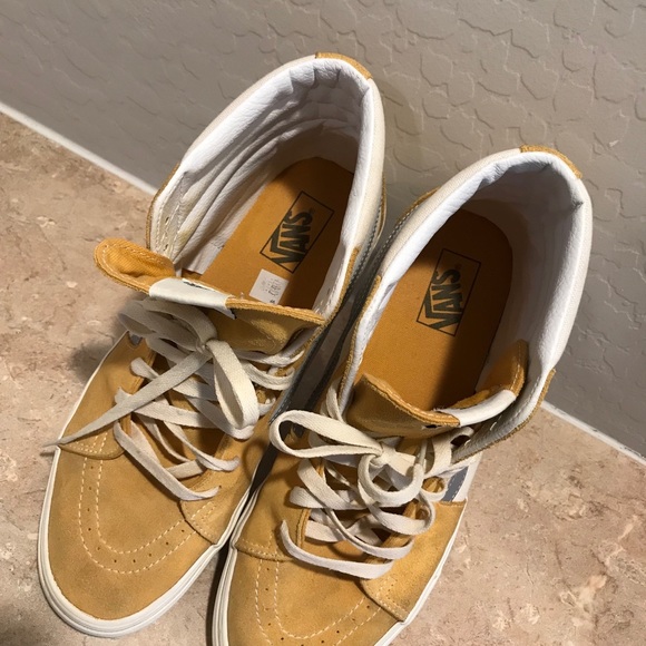 Vans Sk8-Hi White Yellow Shoes - Picture 6 of 10